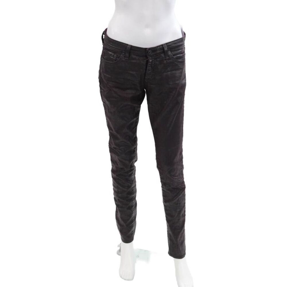 AG Adriano Goldschmied Womens Cotton Super Skinny Ankle Pants Purple Size 28